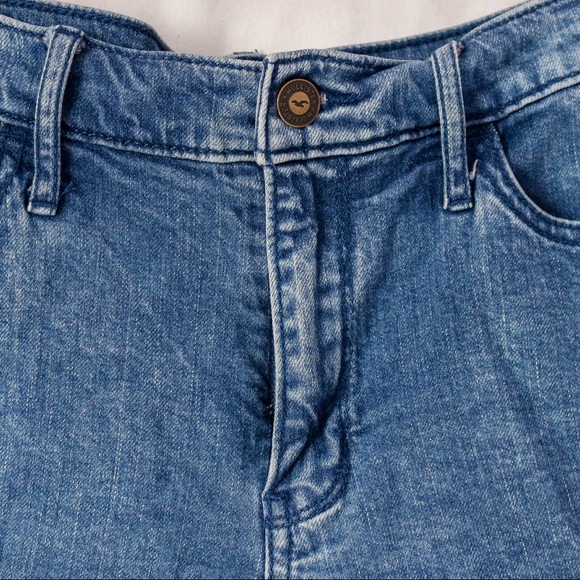 Hollister Acid Wash Blue Denim Shorts High Rise - Picture 2 of 6